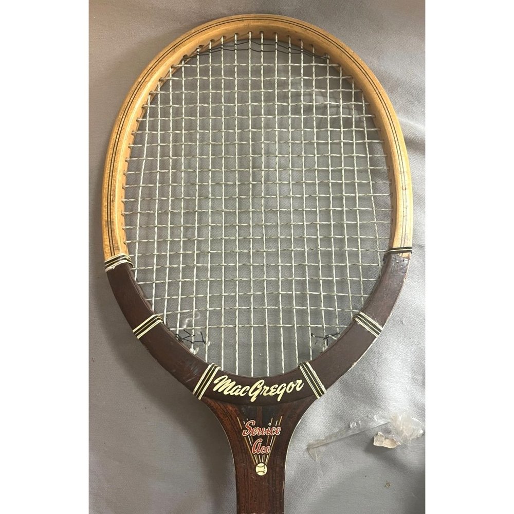 MacGregor Service Ace Tennis Racket - Wooden Handle * Vintage * Classic